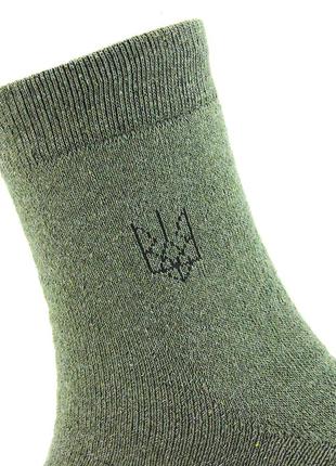 Упаковка зимние тактические носки зсу 10 пар 41-45 хаки герб высокие махровые теплые