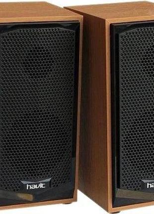 Колонки для компьютера (акустическая система) havit hv-sk518 usb wood