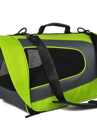 Сумка для переноски кошек и собак 46x26x27 см cosmopet cp-13 green