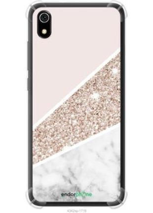 Чехол на xiaomi redmi 7a пастельный мрамор "4342sp-1716-8094", надежная защита на телефон