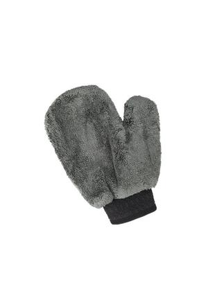 Перчатка из микрофибры для ухода за авто 1шт серый w5