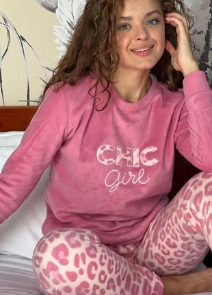 Пижама женская зимняя из микрофлиса размери m, l, xl