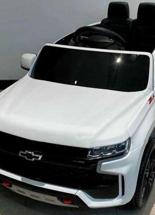 Дитячий електромобіль джип chevrolet tahoe (білий колір) з пультом дистанційного керування 2.4g
