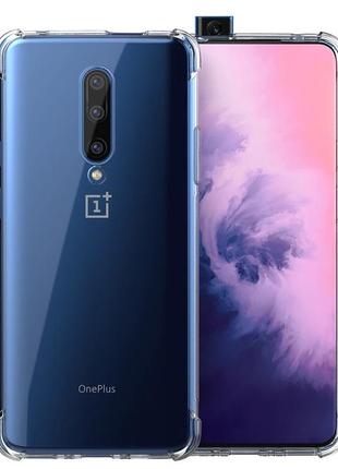 Oneplus 7 pro чехол прозрачный силиконовый противоударный airbag tpu