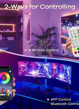 Светодиодная неоновая веревка arabest, 16,4 фута/5 м rgb с возможностью затемнения, водонепроницаемая2 фото