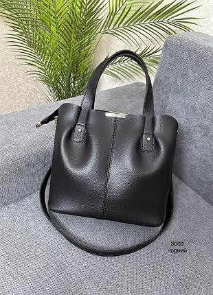 Сумка жіноча з високими ручками чорна