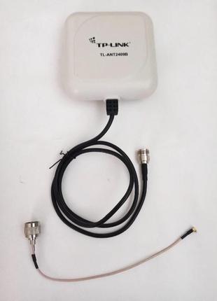 Б\у антенна внешняя направленная 802.11g wi-fi tp-link tl-ant2409b с переходником адаптер разьём