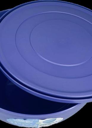 Миска круглая с крышкой синяя 245 x 120 мм 4 л