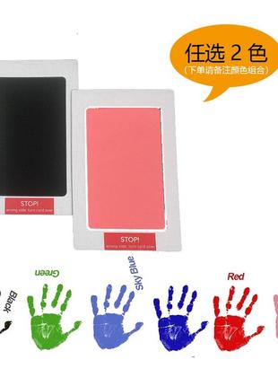 Набор для создания отпечатков. отпечаток лапы кота или собаки. штамп