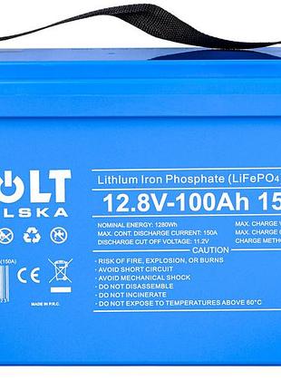 Акумуляторна батарея (літій-залізо-фосфатні)  lifepo4 12v 100ah 150a + bms+bluetooth (6aklb10112)