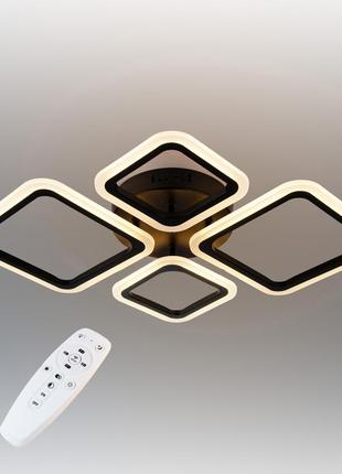 Стельова led люстра, світлодіодний світильник sunlight чорний 5331/2+2