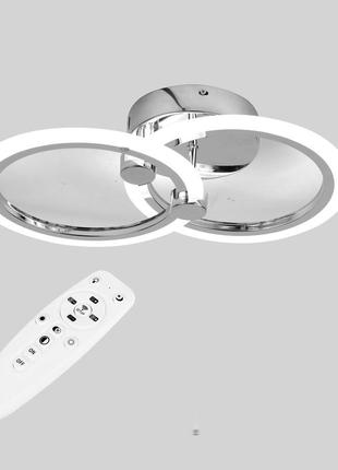 Стельова led люстра, світлодіодний світильник хром sunlight w8067/2