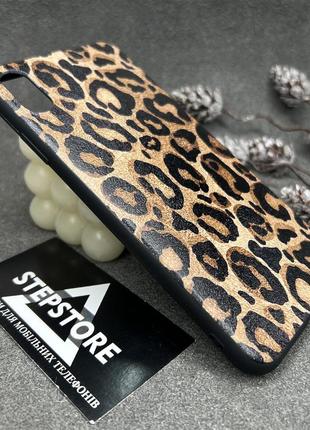 Чохол для Xs max чохол з леопардовим принтом матовий силіконовий протиударний