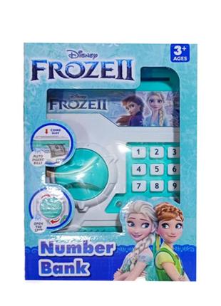 Копилка электронная frozen холодное сердце сейф-банкомат с кодовым замком