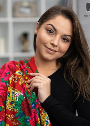 Велика вовняна червона хустина україна