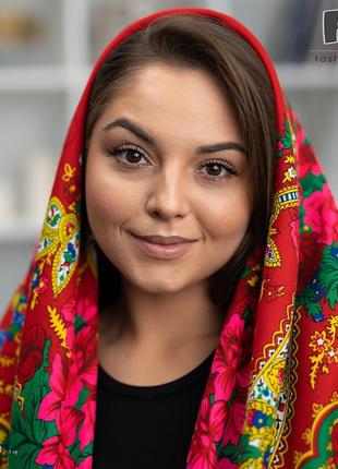 Велика вовняна червона хустина україна