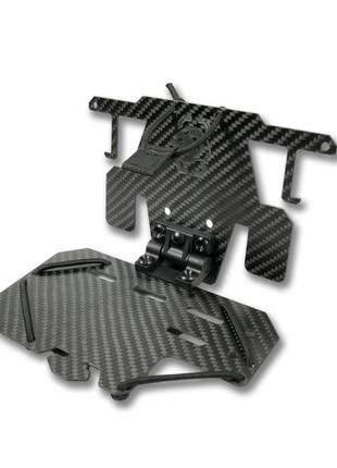 Відкидний чохол-тримач під смартфон onetigris black carbon
