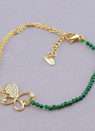 Оригинальный браслет   xuping не темнеет  фианит 18 см.  позолота 18к