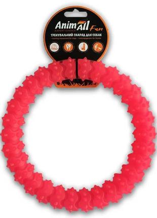 Іграшка animall fun кільце з шипами для собак коралова 20 см (2000981169787)
