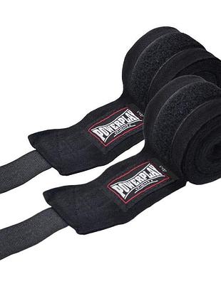 Бинти для боксу powerplay 3046 чорні nylon (4м)