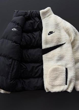 Куртка зимова чоловіча nike двостороння хутряна до -25°c