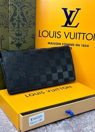 Чоловічий шкіряний гаманець louis vuitton brazza damier infini k041-2
