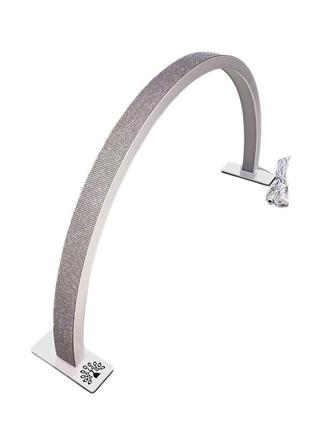 Безтіньова настільна лампа для манікюру "moon" в білому кольорі зі стразами