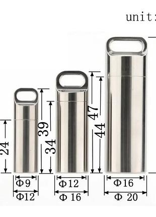 Титановая капсула-таблетница tt39. водонепроницаемая герметичная капсула . контейнер брелок для таблеток4 фото