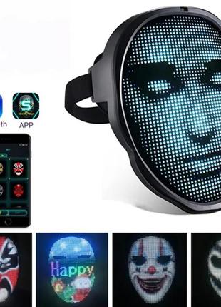 Интерактивная карнавальная led маска cyber 2000 mah