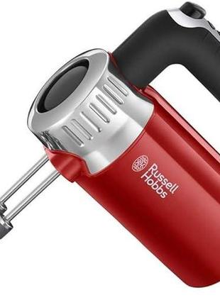 Ручной блендер russell hobbs миксер retro red (уценка.не включается)(4 скорости + турбо,