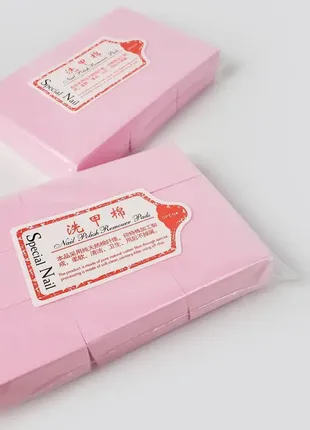 Безворсові серветки для манікюру, рожеві