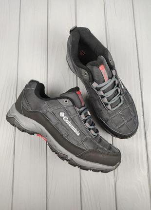 Кроссовки мужские осень - зима columbia firecamp thermo gray black