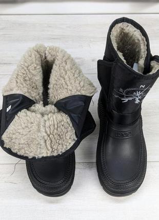 Сапоги мужские пена зимние на липучках черные даго