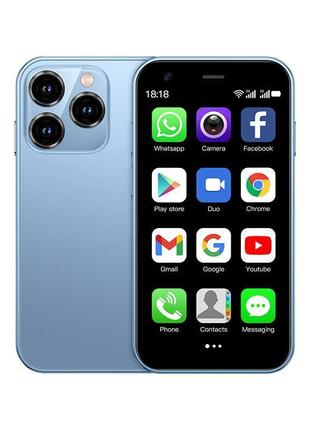 Маленький мобільний смартфон сенсорний soyes xs 15 блакитний