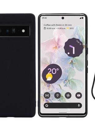 Силіконовий чохол для google pixel 7 чорний мікрофібра soft touch