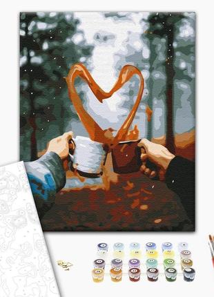 Картина по номерам 40х50 на деревянном подрамнике "романтическое утро в лесу" bs51340
