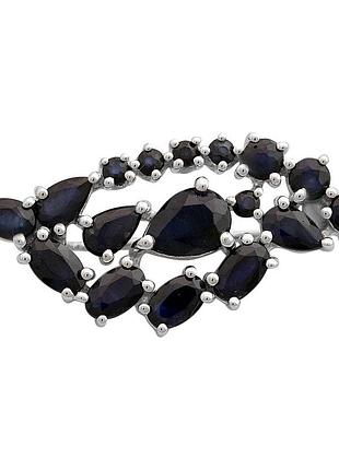 Срібна брошка silverthin з натуральним сапфіром 3.72ct (2173496)