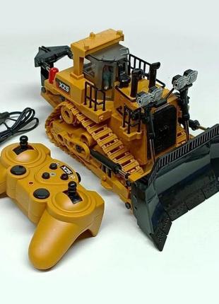 Іграшка бульдозер на гусеницях з пульт керуванням на акумуляторі
