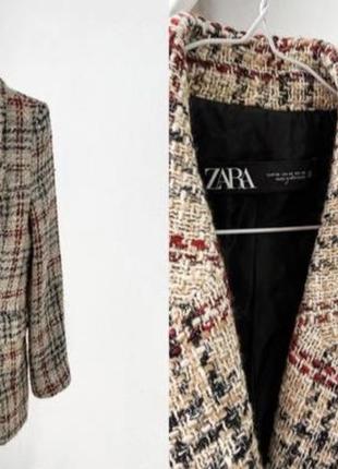 Твидовый пиджак зара, zara