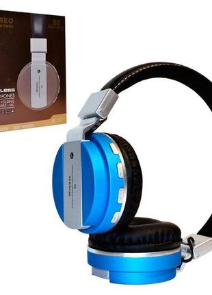 Bluetooth наушники с микрофоном v68 синие