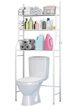 Полиця стелаж у ванну кімнату над унітазом toilet rack етажерка у ванну стелаж у туалет