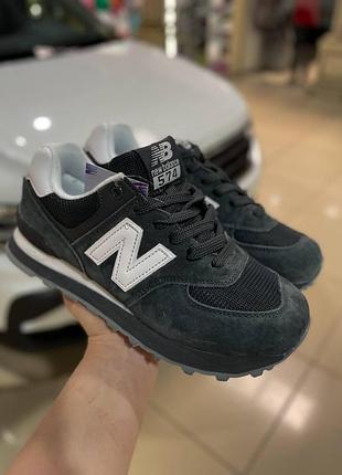 Жіночі кросівки nb 574 графітного кольору 36-41р
