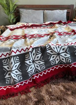Новорічний плед «новорічний орнамент»❄️