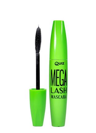 Удлиняющая тушь для ресниц quiz cosmetics mega lash mascara