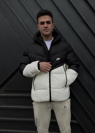 Мужской зимний пуховик nike storm-fit black/white