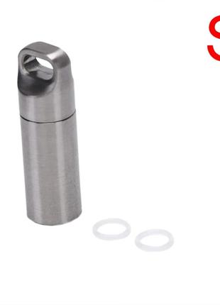 Капсула-таблетница из нержавеющей стали df3-s. водонепроницаемая герметичная капсула. контейнер для таблеток