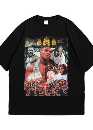Футболка с принтом боксер mike tyson s черный