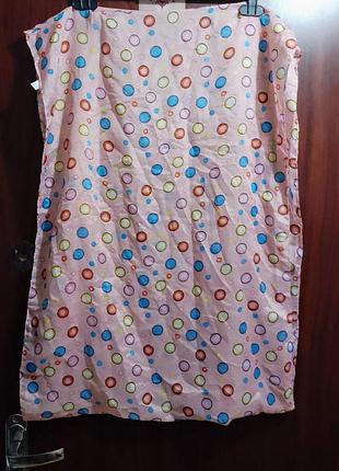 Легкий розовый снуд с принтом