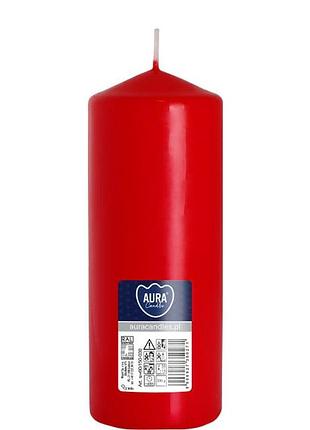 Свічка столова циліндр bispol aura candles sw60/150-030 червонй