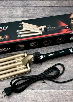 Плойка п'ять хвиль для завивання волосся щипці gemei gm-2933 щипці для завивання волосся